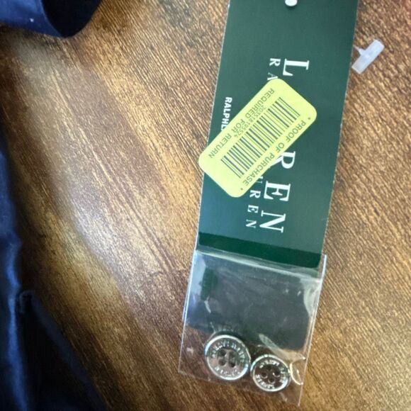 NWT Ralph Lauren spectator button front shirt dress tie Sz 8 city navy blue - Picture 8 of 12